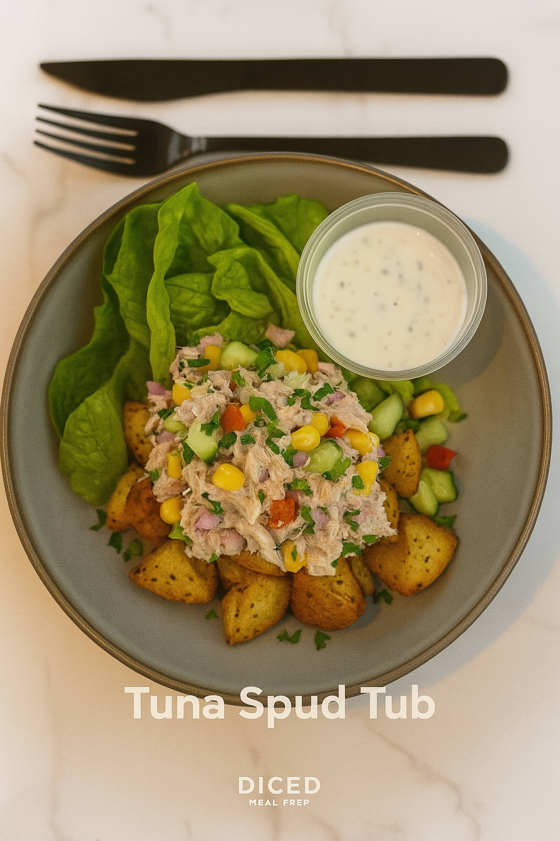 Tuna Melt Protein Spud Tub