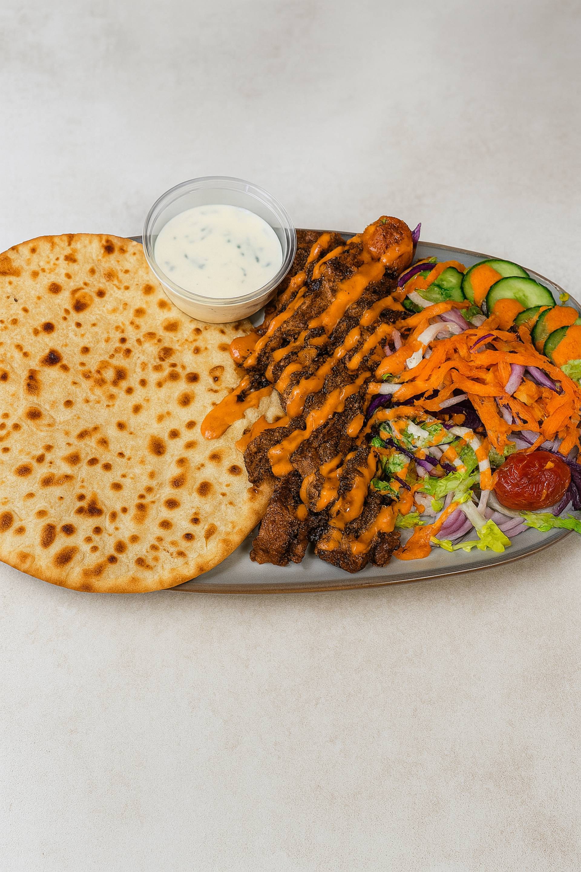 Chicken Shawarma Salad (With Flatbread)