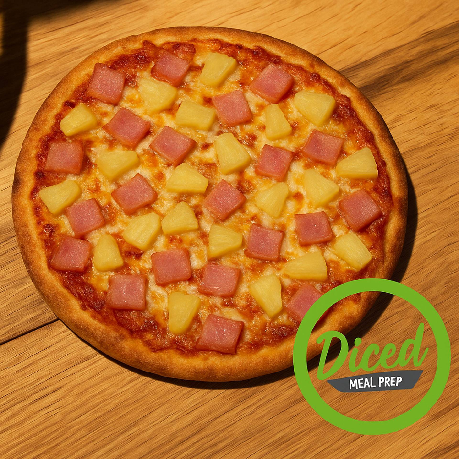 The Diced Hawaiian Protein Pizza