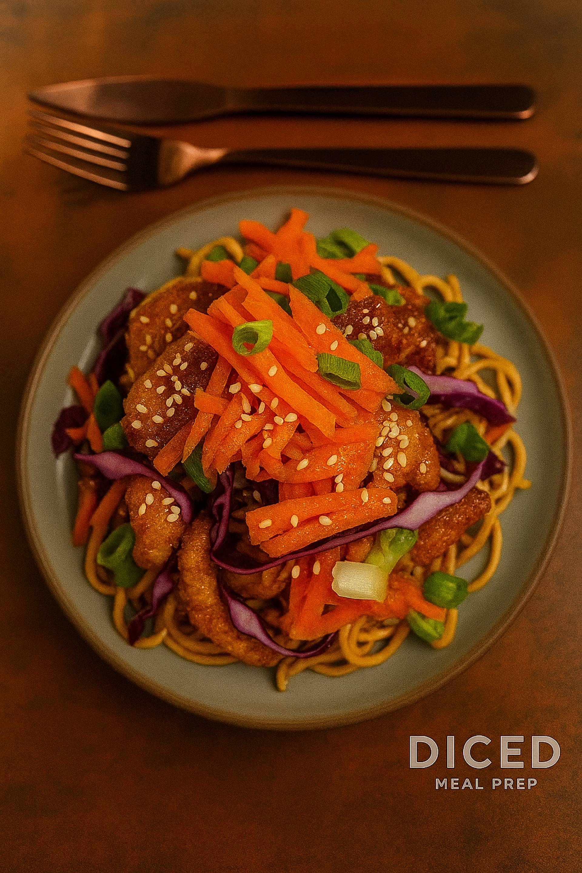 Honey Sesame Chicken Noodles