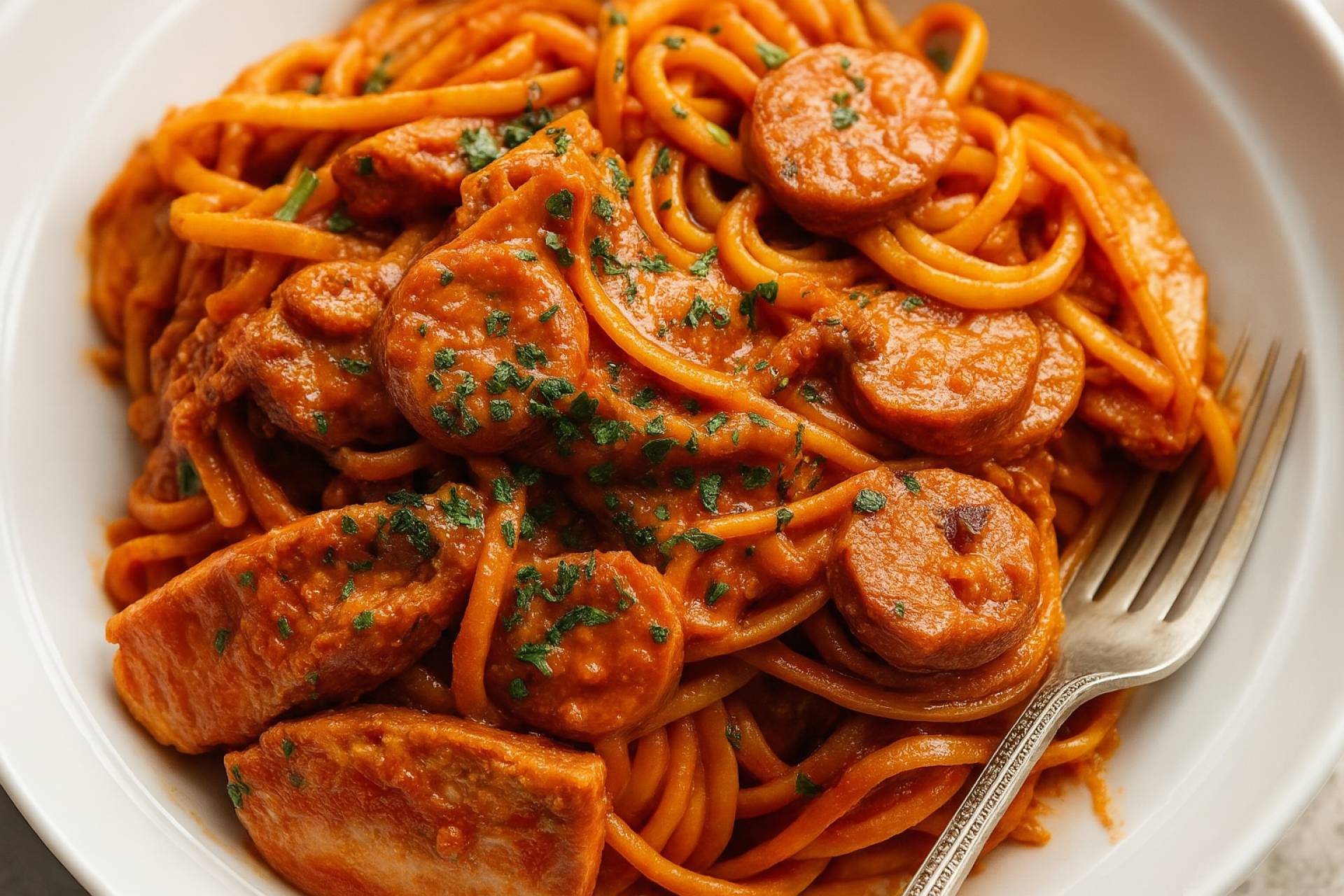 Chicken & Chorizo Linguine