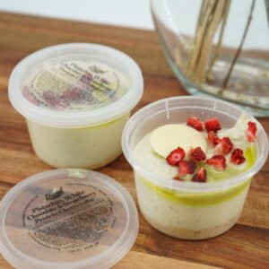 Pistachio, White Chocolate & Strawberry Cheesecake