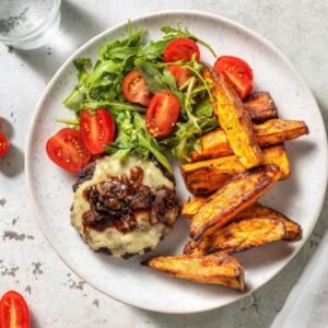 Naked Cheeseburger with Wedges