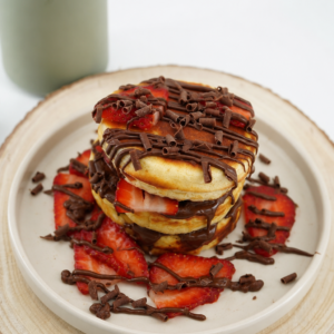Strawberry & Nutella Protein Pancakes