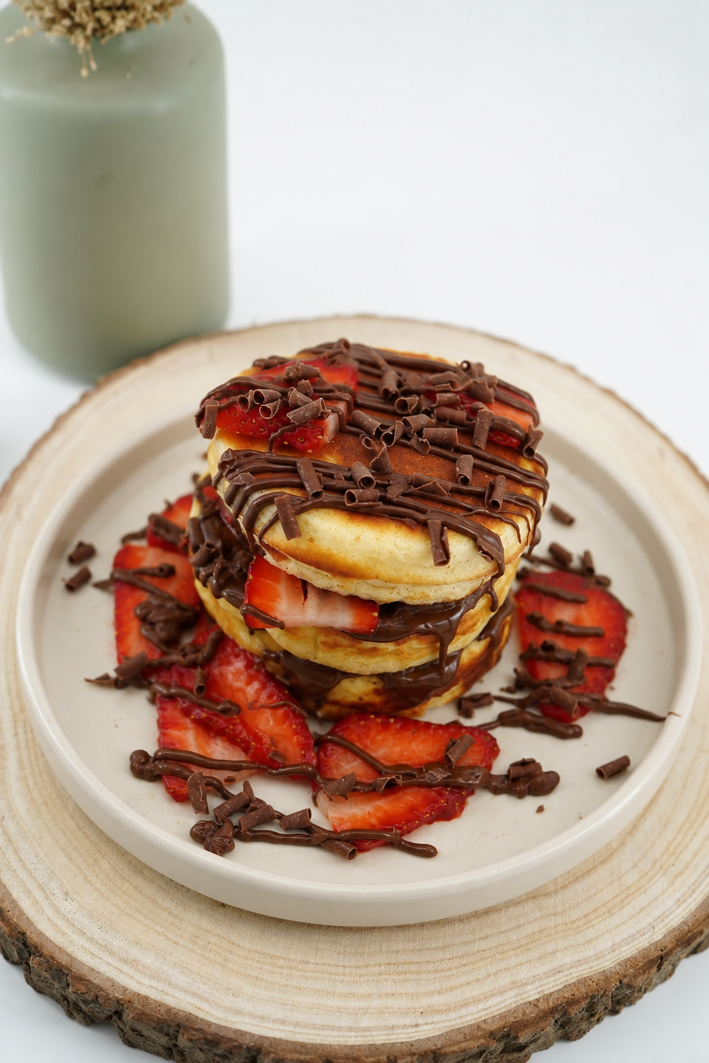 Strawberry & Nutella Protein Pancakes