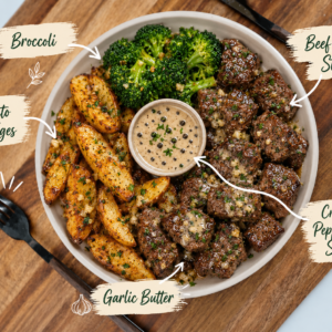 Garlic Steak Bites